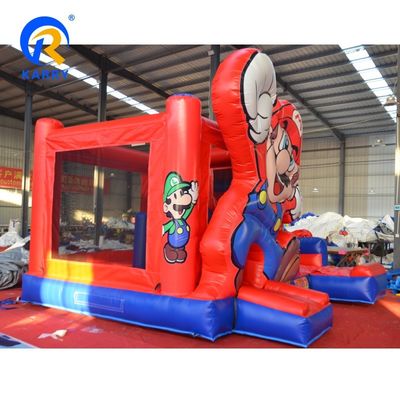 Unisex SuperMario opblaasbaar springhuis met waterslide