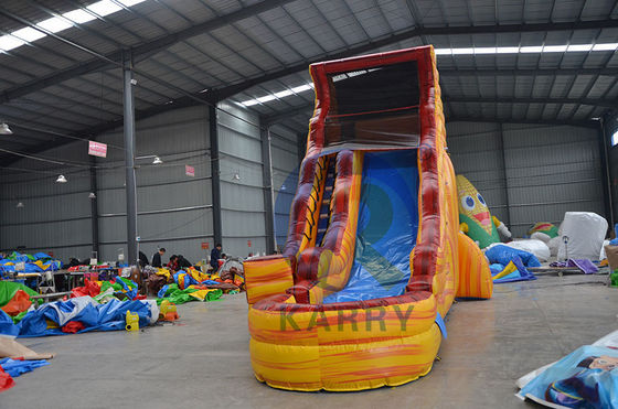 Zwembad opblaasbare bounce house kasteel glijbanen voor kinderen en volwassenen in marmeren geel