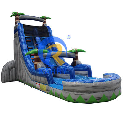 Commerciële op maat gemaakte opblaasbare zwembadglijbaan met waterparkontwerp