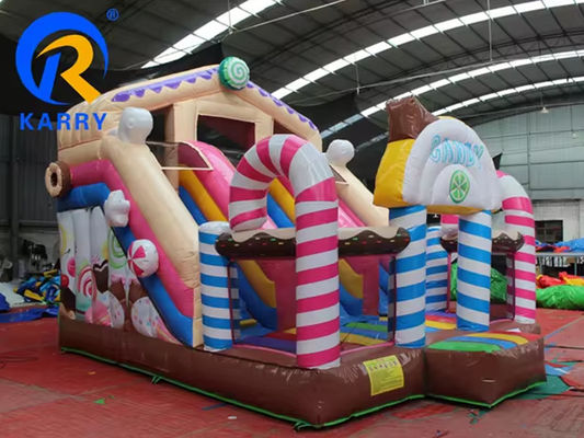 14FT commerciële waterglijbanen opblaasbare dubbele glijbanen snoepglijbanen voor feestverhuur