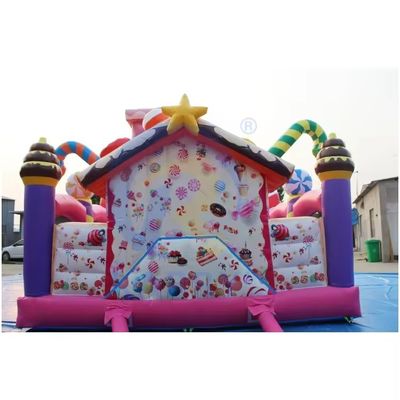 14FT commerciële waterglijbanen opblaasbare dubbele glijbanen snoepglijbanen voor feestverhuur