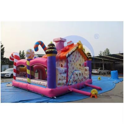 14FT commerciële waterglijbanen opblaasbare dubbele glijbanen snoepglijbanen voor feestverhuur