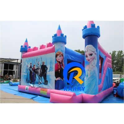 Geslachtneutraal Roze Huis Bounce Combo Springend Bouncy Castle met glijbaan en blazer