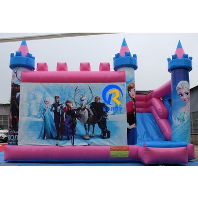 Geslachtneutraal Roze Huis Bounce Combo Springend Bouncy Castle met glijbaan en blazer