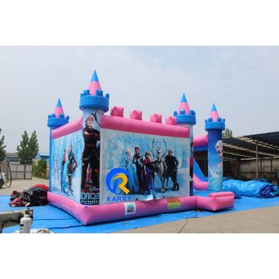 Geslachtneutraal Roze Huis Bounce Combo Springend Bouncy Castle met glijbaan en blazer