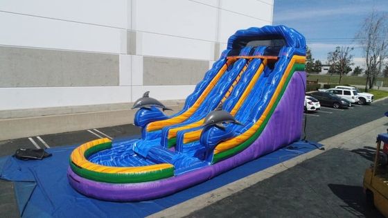 Express verzending Unisex bounce slider opblaasbare waterslider met zwembad games games