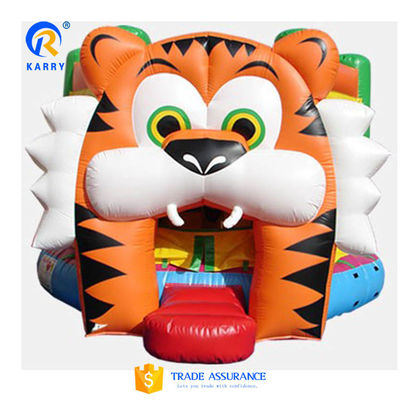Gepersonaliseerd Kleur Kasteel Slide Combo Bouncy House opblaasbaar Tiger Kasteel