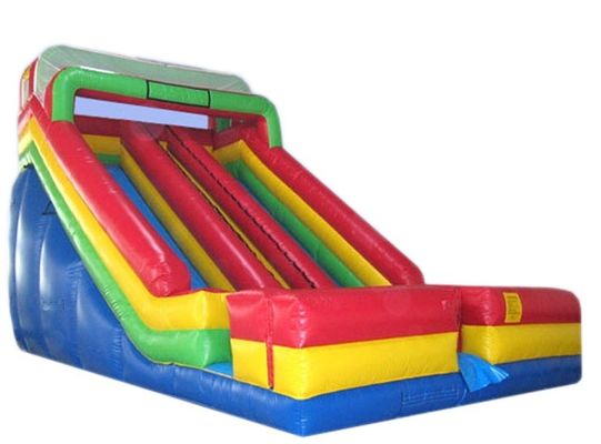 Commerciële opblaasbare tropische waterslide met zwembad De ultieme leuke ervaring
