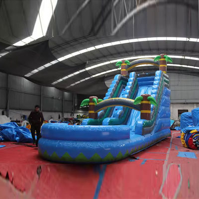 Speciale gelegenheid opblaasbare kinderglijbaan 17FT H opblaasbare waterslide voor winkelcentrum