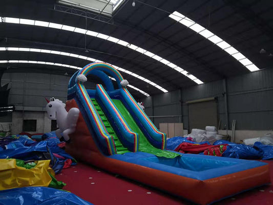 Indoor water zwembad voor kinderen glijbaan met CE Standard Air Blower en Unicorn Excitement