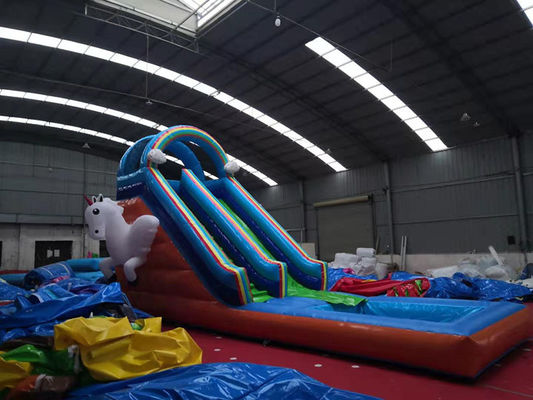 Indoor water zwembad voor kinderen glijbaan met CE Standard Air Blower en Unicorn Excitement