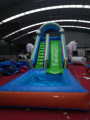 Indoor water zwembad voor kinderen glijbaan met CE Standard Air Blower en Unicorn Excitement