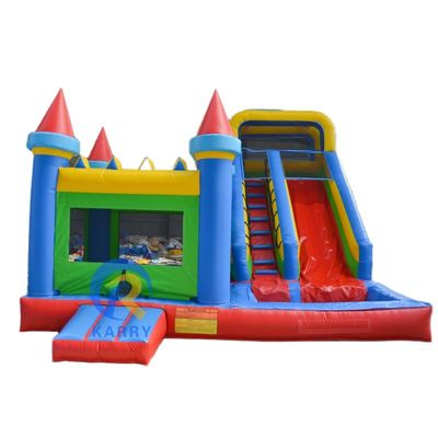 Aanpasbare opblaasbare kasteelslide Combo PVC Grote commerciële bounce house slide