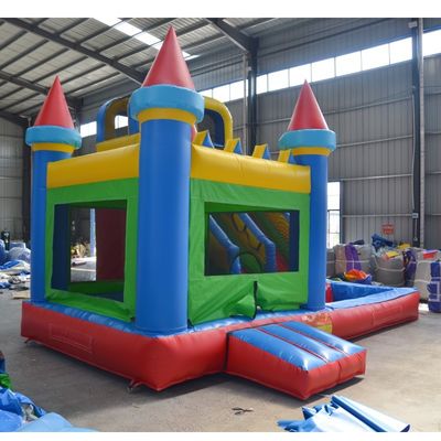 Aanpasbare opblaasbare kasteelslide Combo PVC Grote commerciële bounce house slide