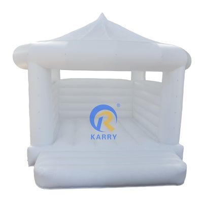 Draagbare witte opblaasbare springkastel voor bruiloftverhuur EN71/CE gecertificeerd