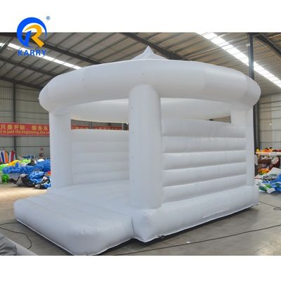 Draagbare witte opblaasbare springkastel voor bruiloftverhuur EN71/CE gecertificeerd