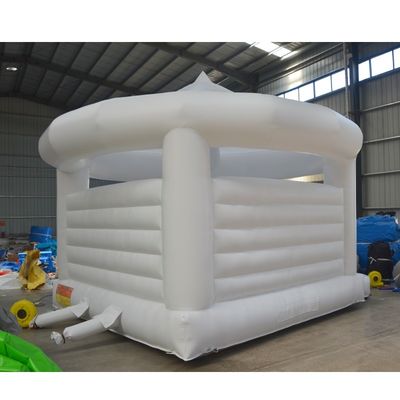 Draagbare witte opblaasbare springkastel voor bruiloftverhuur EN71/CE gecertificeerd