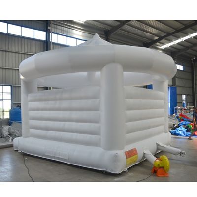 Draagbare witte opblaasbare springkastel voor bruiloftverhuur EN71/CE gecertificeerd