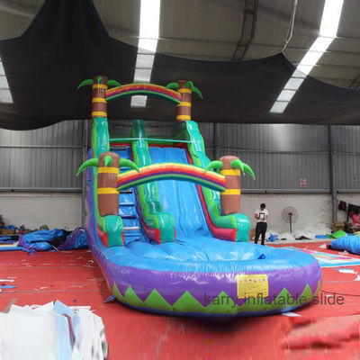 Persoonlijke tuin opblaasbare waterslide en trampoline voor kinderen Zwem avontuur