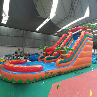 Persoonlijke tuin opblaasbare waterslide en trampoline voor kinderen Zwem avontuur