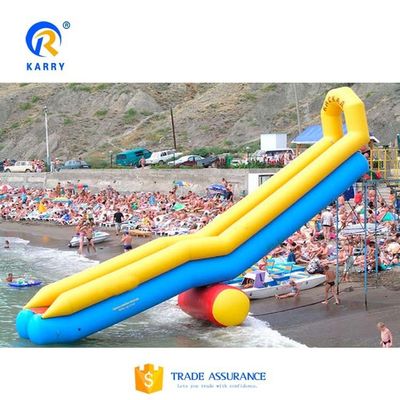 0.55mm PVC-garnaal draad accessoires Inclusief grote opblaasbare jacht glijbaan met zwembad