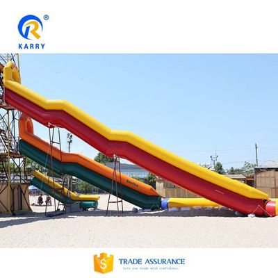 0.55mm PVC-garnaal draad accessoires Inclusief grote opblaasbare jacht glijbaan met zwembad
