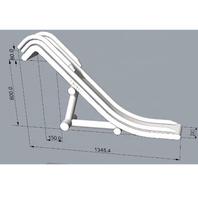 0.55mm PVC-garnaal draad accessoires Inclusief grote opblaasbare jacht glijbaan met zwembad