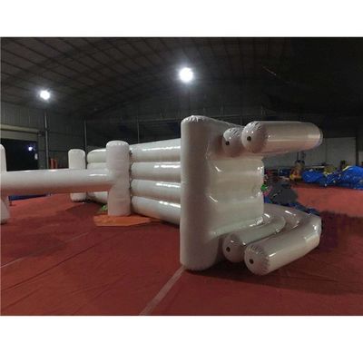 0.55mm PVC-garnaal draad accessoires Inclusief grote opblaasbare jacht glijbaan met zwembad
