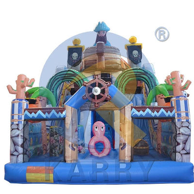 PVC commerciële opblaasbare springkasteel glijbaan Fun City Jumper voor kinderen en volwassenen
