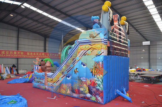 PVC commerciële opblaasbare springkasteel glijbaan Fun City Jumper voor kinderen en volwassenen