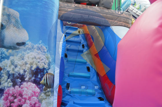 PVC commerciële opblaasbare springkasteel glijbaan Fun City Jumper voor kinderen en volwassenen