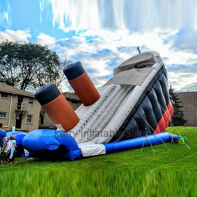 Buiten speeltuin Unisex Deluxe Titanic opblaasbare springglijbaan Grote opblaasbare glijbaan