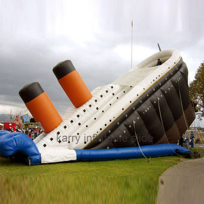 Buiten speeltuin Unisex Deluxe Titanic opblaasbare springglijbaan Grote opblaasbare glijbaan