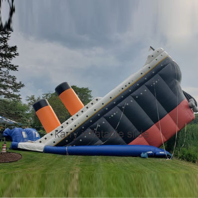 Buiten speeltuin Unisex Deluxe Titanic opblaasbare springglijbaan Grote opblaasbare glijbaan