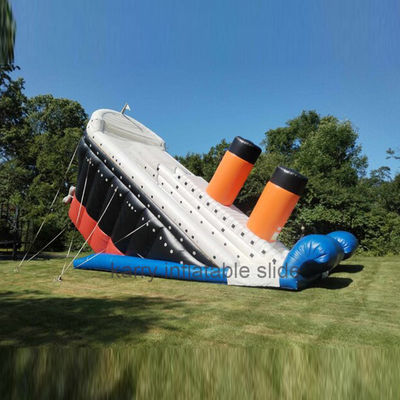 Buiten speeltuin Unisex Deluxe Titanic opblaasbare springglijbaan Grote opblaasbare glijbaan