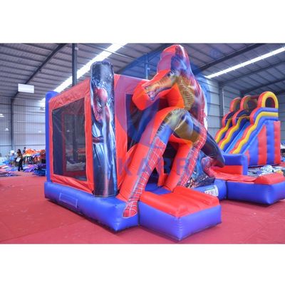 Unisex Super Cool Spiderman opblaasbaar springhuis met glijdend nat droog maat