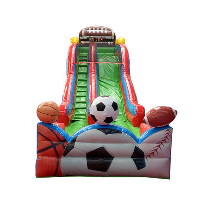 Commerciële opblaasbare basketbal sport games water zwembad glijbaan voor kinderen en volwassenen