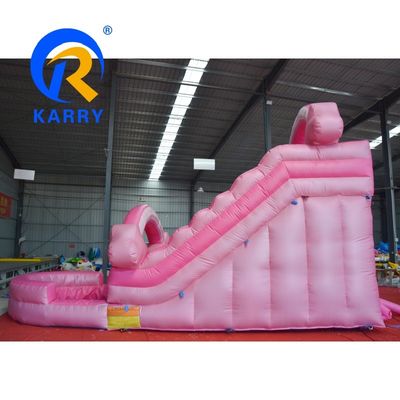 Draagbare Pure Pink Water Slide Opblaasbare met zwembad Bounce House Springende Bouncing Castle