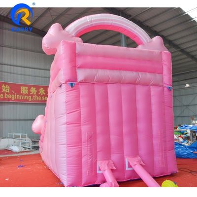 Draagbare Pure Pink Water Slide Opblaasbare met zwembad Bounce House Springende Bouncing Castle