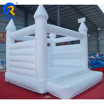Commercieel gehalte wit opblaasbaar springhuis voor kleuters bruiloft PVC-materiaal
