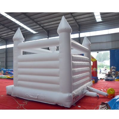 Commercieel gehalte wit opblaasbaar springhuis voor kleuters bruiloft PVC-materiaal