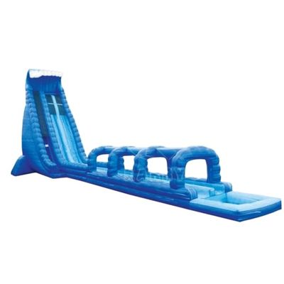 EN14960 Gecertificeerde Unisex Blauwe Glij en Glij Grote commerciële opblaasbare waterglij