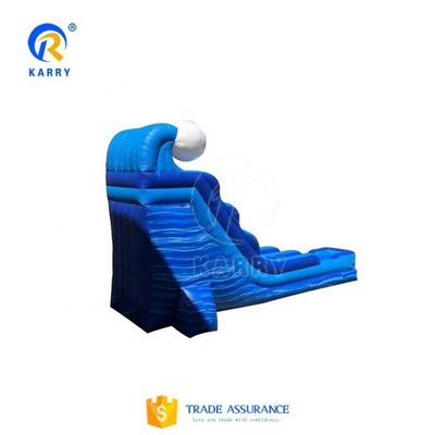 EN14960 Gecertificeerde Unisex Blauwe Glij en Glij Grote commerciële opblaasbare waterglij