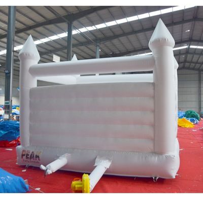 Commercieel gehalte wit opblaasbaar springhuis voor kleuters bruiloft PVC-materiaal