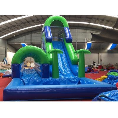 5*11*6m opblaasbare waterglijbaan met zwembad en ladder