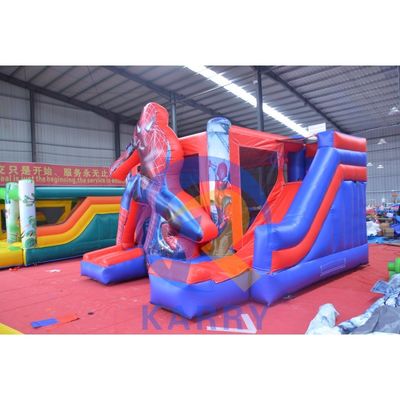 Kinders favoriete superheld Red Spider Man opblaasbaar springhuis met glijbaan