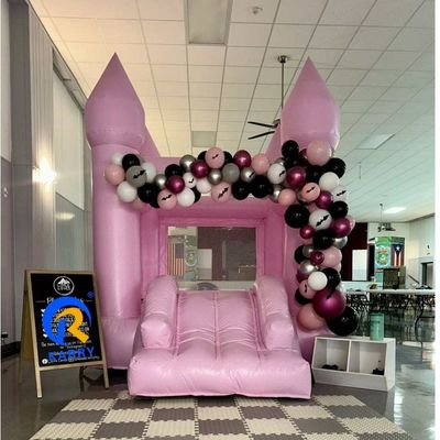 Geslacht Unisex Draagbare Persoonlijke Bruiloft Roze Opblaasbare Bounce Castle Kleuter Bouncer