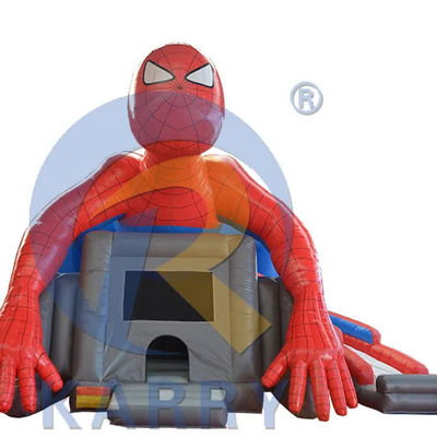 CE Blower and Repair Kit Includeerde Populaire Spiderman Bouncy Slide Combo voor Commercial