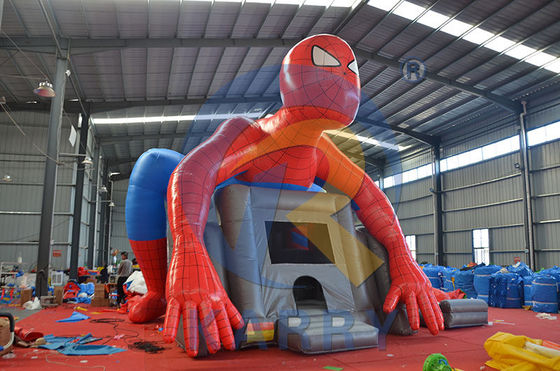 CE Blower and Repair Kit Includeerde Populaire Spiderman Bouncy Slide Combo voor Commercial