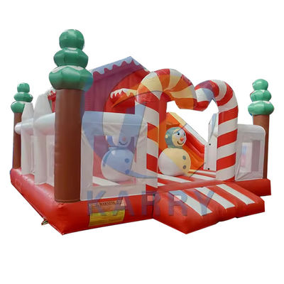 Kerstboom Combo Bouncy Slide opblaasbare kasteel glijder voor buiten speeltuin plezier